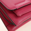 Salvatore Ferragamo Gancini Shoulder Bag Leather Pink Silver Auth 181622V-11