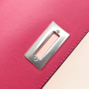Salvatore Ferragamo Gancini Shoulder Bag Leather Pink Silver Auth 181622V-17