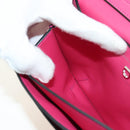 Salvatore Ferragamo Gancini Shoulder Bag Leather Pink Silver Auth 181622V-23