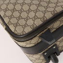 GUCCI GG Supreme Suitcase PVC Beige Silver 101678 Auth 181625A-13