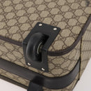 GUCCI GG Supreme Suitcase PVC Beige Silver 101678 Auth 181625A-14
