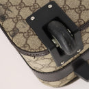 GUCCI GG Supreme Suitcase PVC Beige Silver 101678 Auth 181625A-15