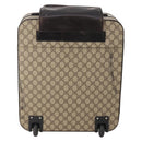 GUCCI GG Supreme Suitcase PVC Beige Silver 101678 Auth 181625A-3