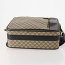 GUCCI GG Supreme Suitcase PVC Beige Silver 101678 Auth 181625A-4