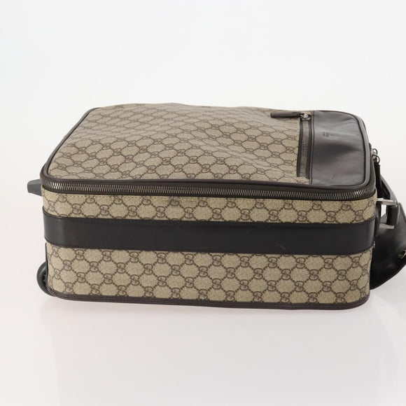 GUCCI GG Supreme Koffer PVC Beige Silber 101678 Original 181625A