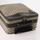 GUCCI GG Supreme Suitcase PVC Beige Silver 101678 Auth 181625A-6