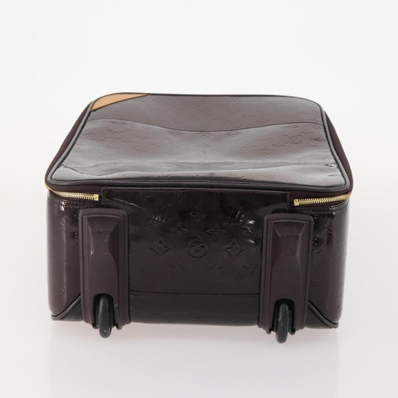LOUIS VUITTON Monogram Vernis Pegas 45 Suitcase Amarante M91277 LV Auth 181626A