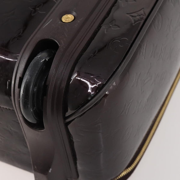 LOUIS VUITTON Monogram Vernis Pegas 45 Suitcase Amarante M91277 LV Auth 181626A