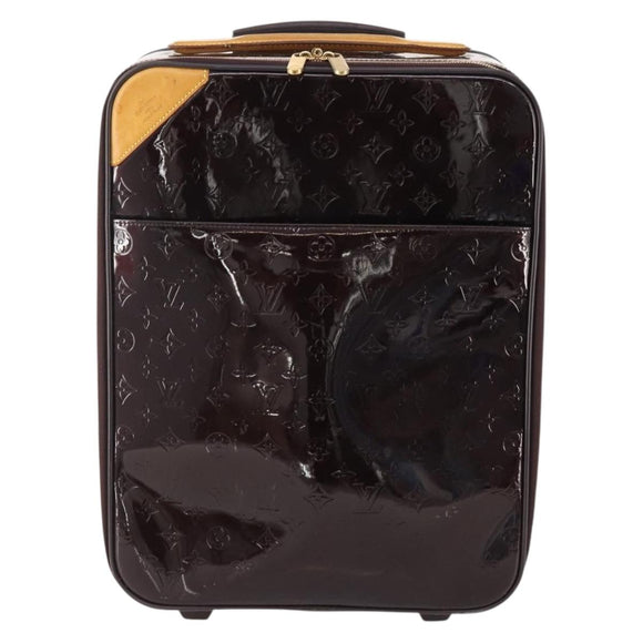 LOUIS VUITTON Monogram Vernis Pegas 45 Suitcase Amarante M91277 LV Auth 181626A