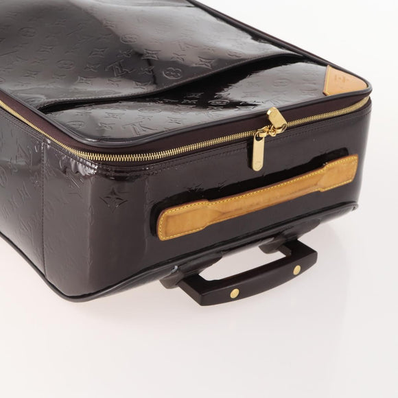 LOUIS VUITTON Monogram Vernis Pegas 45 Suitcase Amarante M91277 LV Auth 181626A