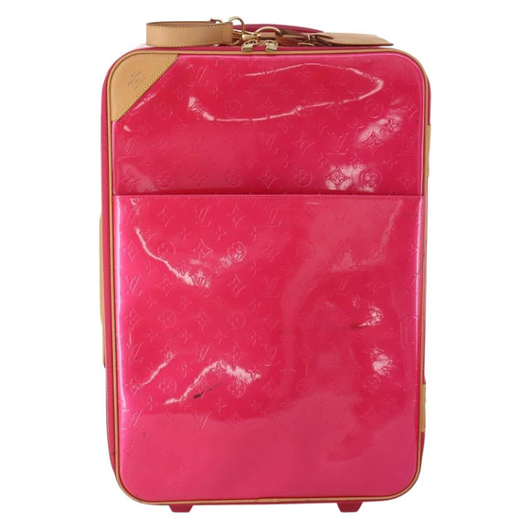 LOUIS VUITTON Monogram Vernis Pegas 55 Suitcase Fuchsia Pink M41226 Auth 181628A