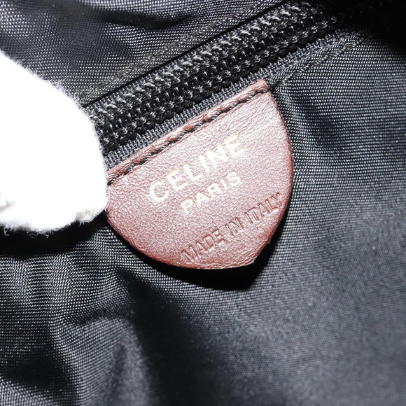 CELINE Circle Umhängetasche Nylon Khaki Gold Auth 181636
