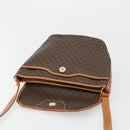 CELINE Macadam Canvas Circle Shoulder Bag PVC Leather Brown Gold Auth 181637A-15