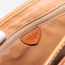 CELINE Macadam Canvas Circle Shoulder Bag PVC Leather Brown Gold Auth 181637A-16
