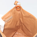 CELINE Macadam Canvas Circle Shoulder Bag PVC Leather Brown Gold Auth 181637A-18
