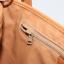 CELINE Macadam Canvas Circle Shoulder Bag PVC Leather Brown Gold Auth 181637A-20