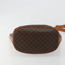 CELINE Macadam Canvas Circle Shoulder Bag PVC Leather Brown Gold Auth 181637A-9