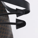 CELINE Macadam Canvas Shoulder Bag PVC Black Gold Auth 181639V-16