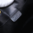 CELINE Macadam Canvas Shoulder Bag PVC Black Gold Auth 181639V-20