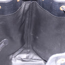 CELINE Macadam Canvas Shoulder Bag PVC Black Gold Auth 181639V-22