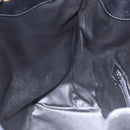 CELINE Macadam Canvas Shoulder Bag PVC Black Gold Auth 181639V-23
