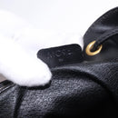 CELINE Macadam Canvas Shoulder Bag PVC Black Gold Auth 181639V-26