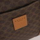CELINE Macadam Canvas Boston Bag PVC Leather Brown Gold Auth 181642A-17