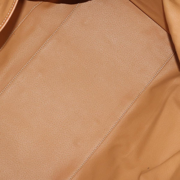 CELINE Macadam Canvas Boston Bag PVC Leather Brown Gold Auth 181642A