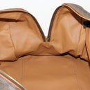 CELINE Macadam Canvas Boston Bag PVC Leather Brown Gold Auth 181642A-20