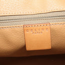 CELINE Macadam Canvas Boston Bag PVC Leather Brown Gold Auth 181642A-21