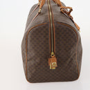 CELINE Macadam Canvas Boston Bag PVC Leather Brown Gold Auth 181642A-4