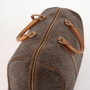 CELINE Macadam Canvas Boston Bag PVC Leather Brown Gold Auth 181642A-6
