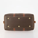 CELINE Macadam Canvas Boston Bag PVC Leather Brown Gold Auth 181642A-5