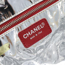 CHANEL Choco Bar Chain Tote Bag No5 Canvas Ivory Silver CC Auth 181646A-10