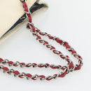 CHANEL Choco Bar Chain Tote Bag No5 Canvas Ivory Silver CC Auth 181646A-7