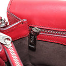 TOD’S Shoulder Bag Leather Red Silver Auth 181649V-25