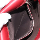 TOD’S Shoulder Bag Leather Red Silver Auth 181649V-26