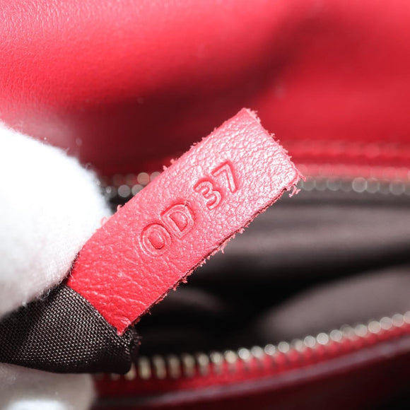 TOD’S Shoulder Bag Leather Red Silver Auth 181649V