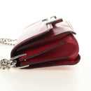 TOD’S Shoulder Bag Leather Red Silver Auth 181649V-3