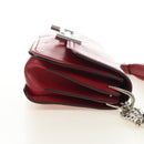 TOD’S Shoulder Bag Leather Red Silver Auth 181649V-4