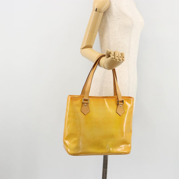 LOUIS VUITTON Monogram Vernis Houston Hand Bag Gris M91053 LV Auth 181652