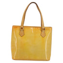 LOUIS VUITTON Monogram Vernis Houston Hand Bag Gris M91053 LV Auth 181652-3