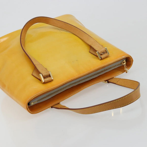 LOUIS VUITTON Monogram Vernis Houston Hand Bag Gris M91053 LV Auth 181652