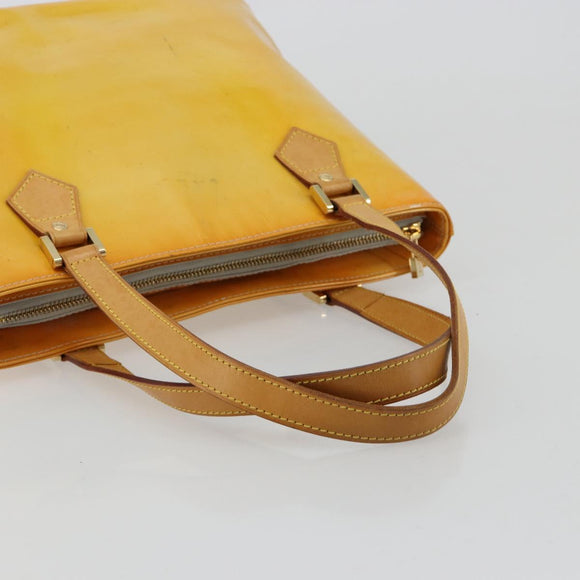 LOUIS VUITTON Monogram Vernis Houston Hand Bag Gris M91053 LV Auth 181652
