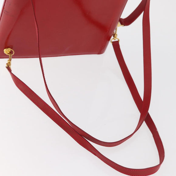 FENDI Rucksack Leder 2way Rot Gold Auth 181655A