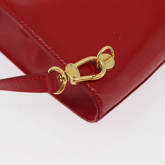 FENDI Rucksack Leder 2way Rot Gold Auth 181655A
