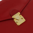 FENDI Rucksack Leder 2way Rot Gold Auth 181655A-20