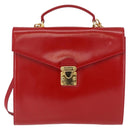 FENDI Rucksack Leder 2way Rot Gold Auth 181655A-13