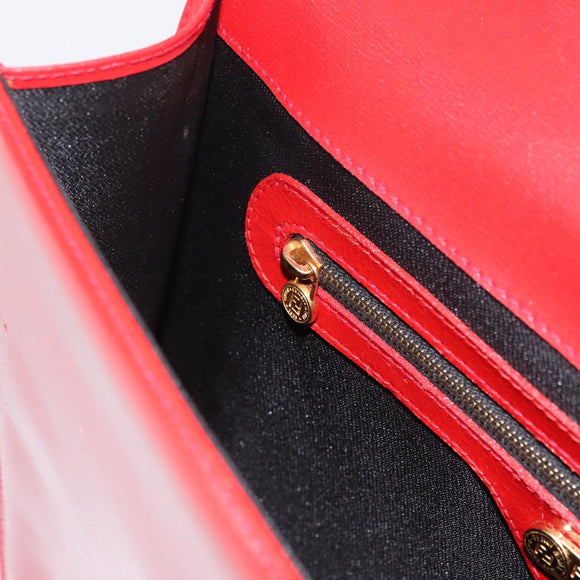 FENDI Rucksack Leder 2way Rot Gold Auth 181655A