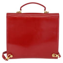 FENDI Rucksack Leder 2way Rot Gold Auth 181655A-2